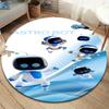 Tappeto Rotondo ASTRO BOT, Tappeto per Soggiorno Camera da Letto Divano Sala Giochi Decorazione, Tappetino Antiscivolo