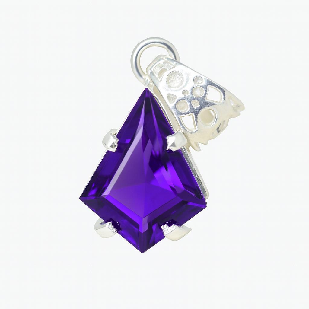 Beautiful Fancy 925 Sterling Silver CERTIFIED 42 Ct Tanzanite Gemstone Pendant AI-103-NS