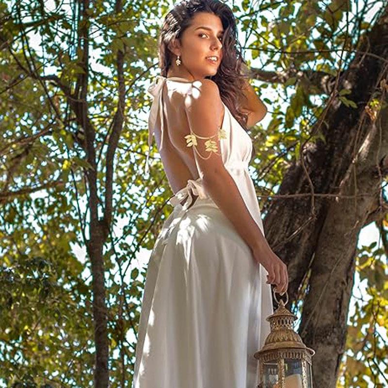 European & American Alloy Leaf Headband with Flower Earrings and Baroque Crown Hair Comb for Brides