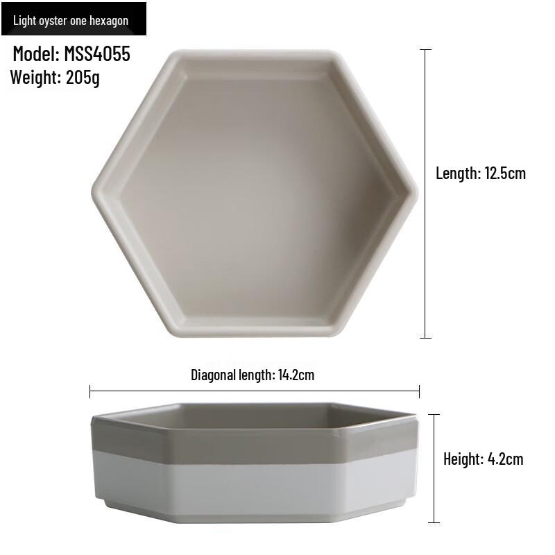 JML Melamine Hexagonal Snack Serving Platter Set (7-Piece)