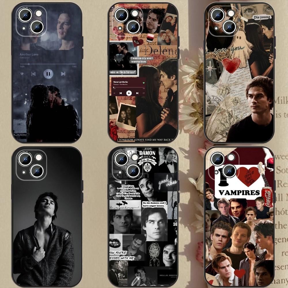 The Vampire D-Diaries Phone Case Phone Case For Apple iPhone 15,14,13,12,11,XS,XR,X,8,7,Pro,Max,Plus,mini Silicone Black Cover
