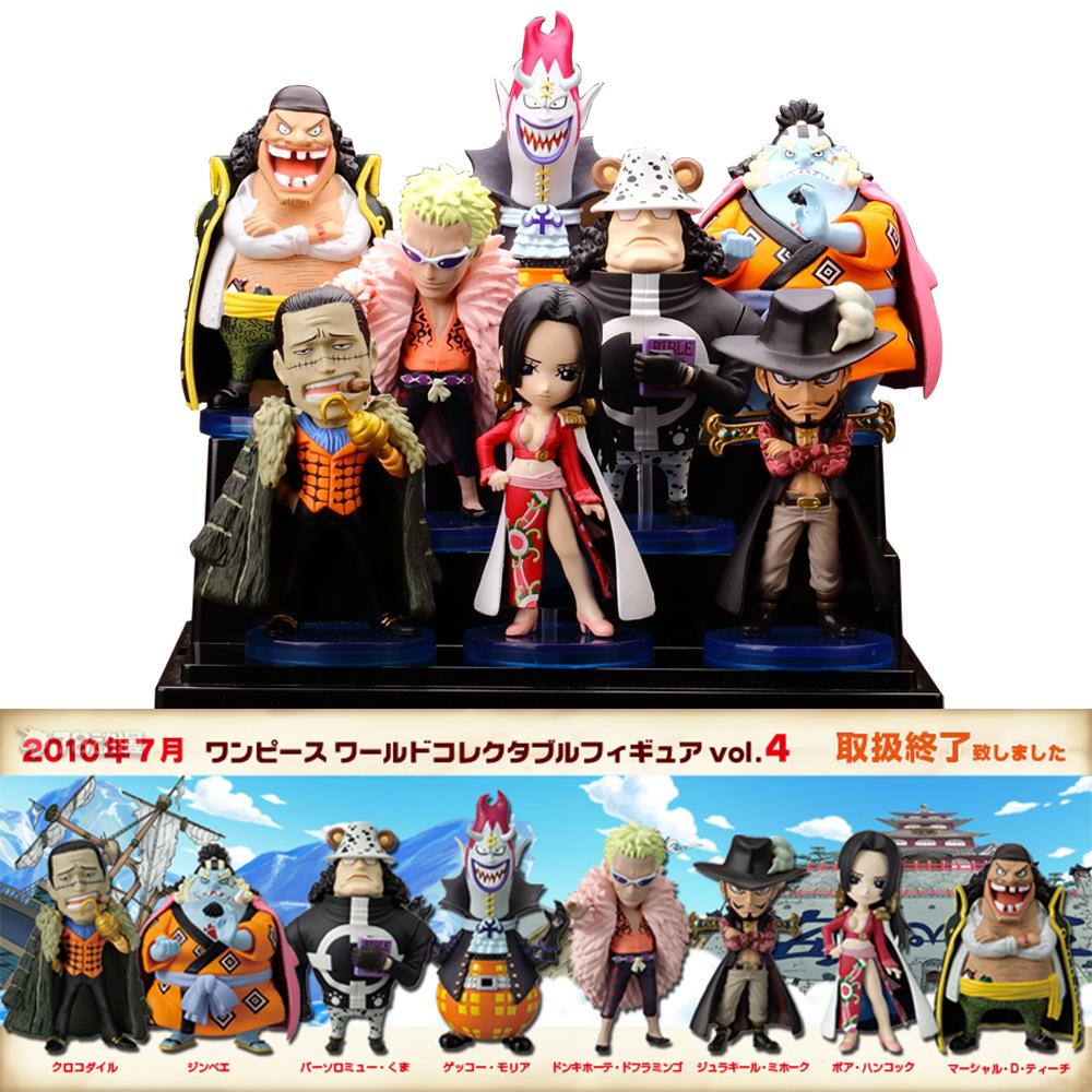 8 Stück Anime One Piece Oka Shichibukai Figur Donquixote Doflamingo Marshall D Teach Dracule Mihawk Bartholemew Modell Spielzeug Geschenk