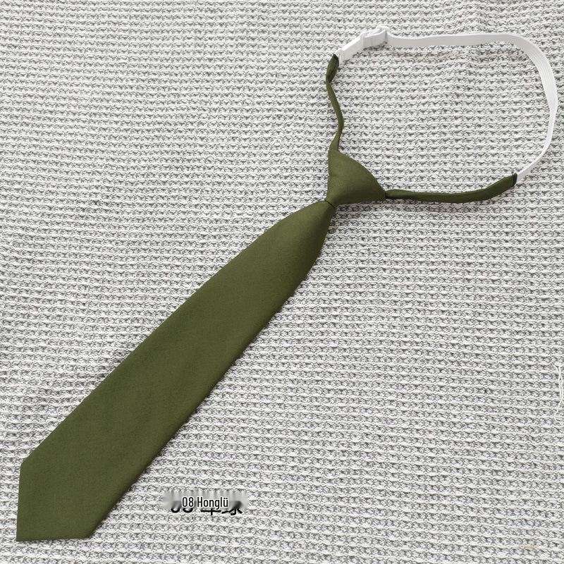 Navy Blue Solid Color Tie for Men and Women - JK Sailor Suit Style