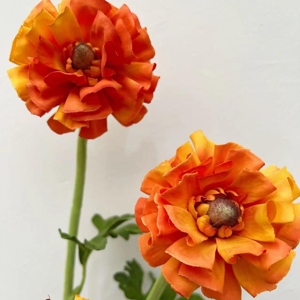 High Quality Multi-level Lotus Flower Orange Simulated Peony Living Room Bedroom Table Flower Hotel Floral Decoration Artificial Flower