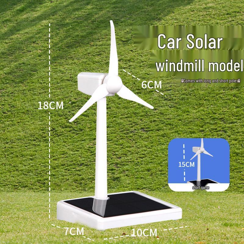 Solar-Powered Windmill Toy: Rotating Model for Kids' Science and Technology Experiments