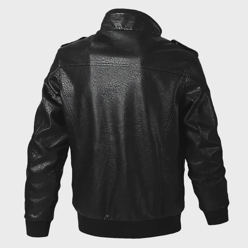 Men's Spring & Autumn PU Leather Motorcycle Jacket
