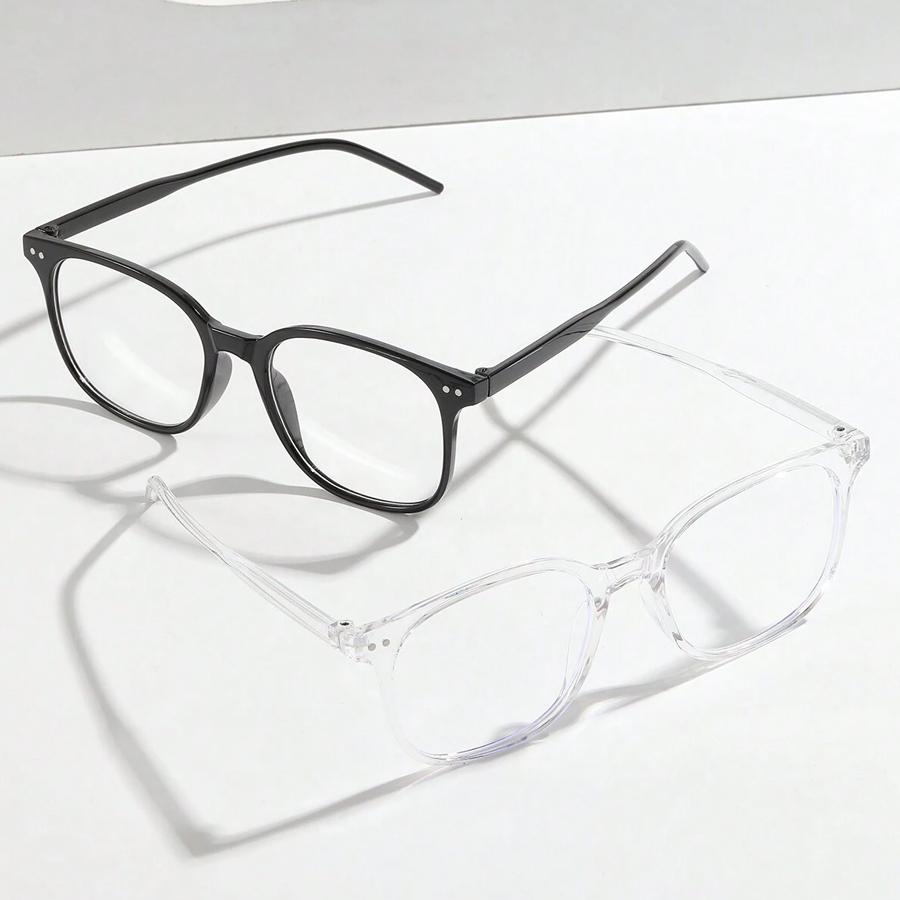 Black Square Anti-Blue Light Glasses Women Men Oversized Optical Frame Eye Protection Eyeglasses Office Computer Goggles