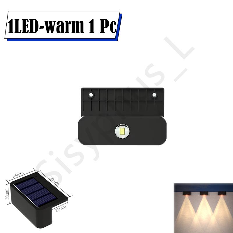 1/2/4Pcs Solar Wall Lamp Outdoor Waterproof Powered Light UP and Down Illuminate Home Garden Yard Decoration Outside Christmas