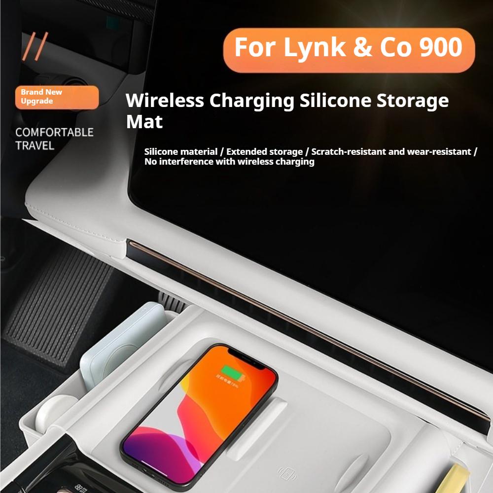 Fit For LYNK & Co 900 2025+ Car Specialized Wireless Charging Pad Center Console Non Slip Silicone Pad Interior Decoration