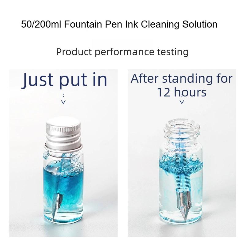 50/200ml Fountain Pen Ink Cleaning Solution To Remove Ink Stains and Stains Pen Washing Tool Stationery School Office Supplies