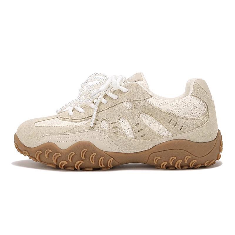 Korean 2025 Spring Silver New Pearl Sports Casual Shoes Platform-soled Dexun Forrest Gump Shoes Comfortable Soft Sole Versatile