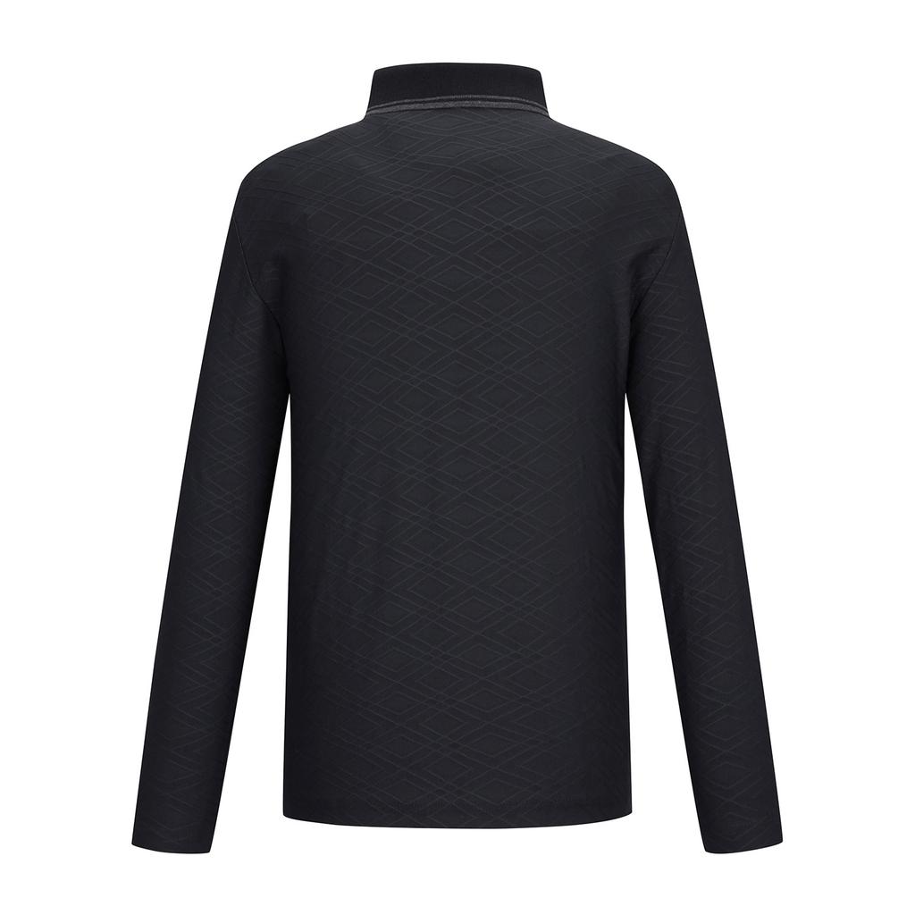 SUPERIOR Men'S Textured Collar T-Shirt Black (Im0Fttp10139)