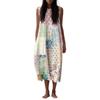Abito da Donna alla Moda Casual Senza Maniche Girocollo Retrò Boemo Elegante Temperamento