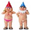 Naked Resin Gnome Statue For Magical Garden Decor Nudist Gift