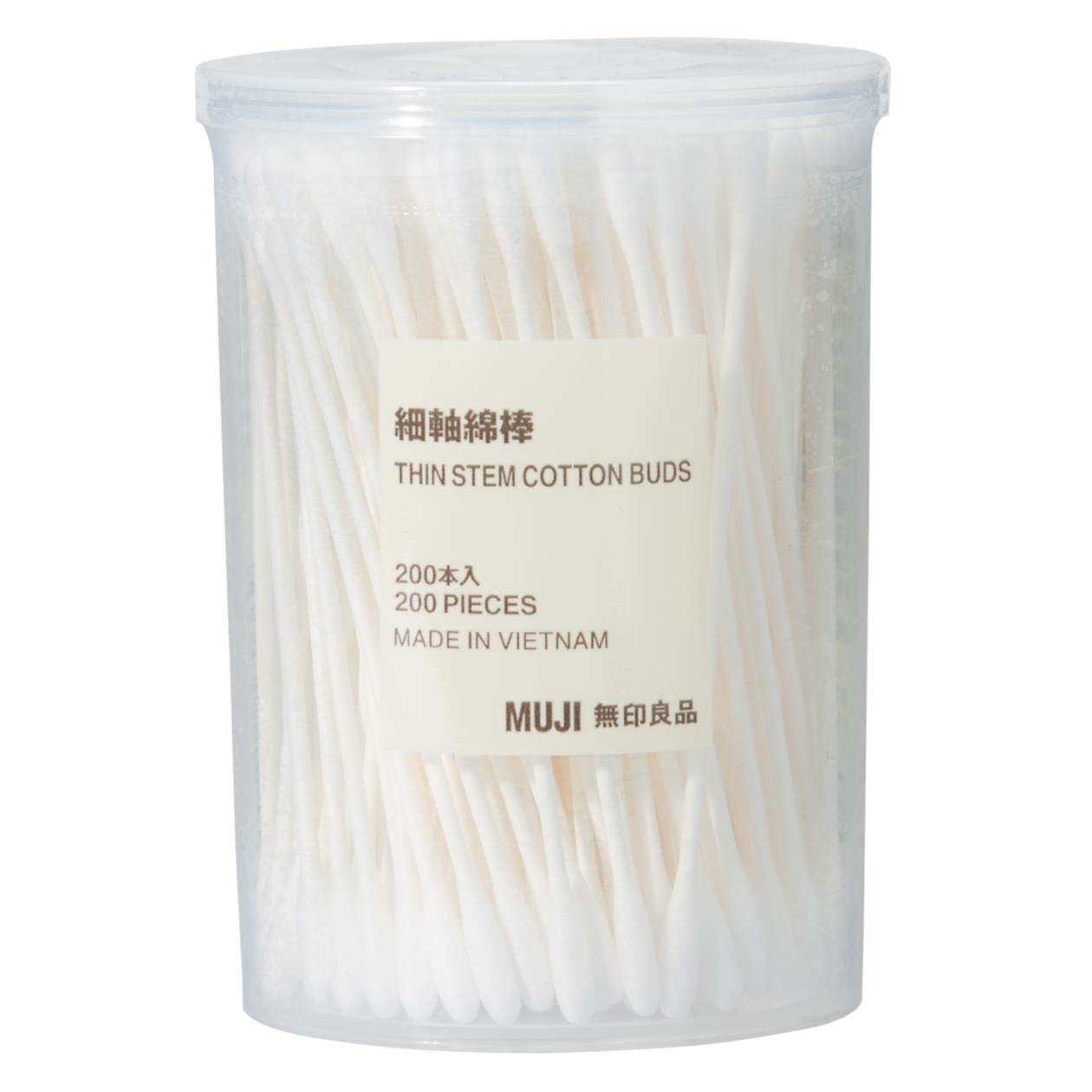 Ватные палочки MUJI в футляре 15570362 Тонкие