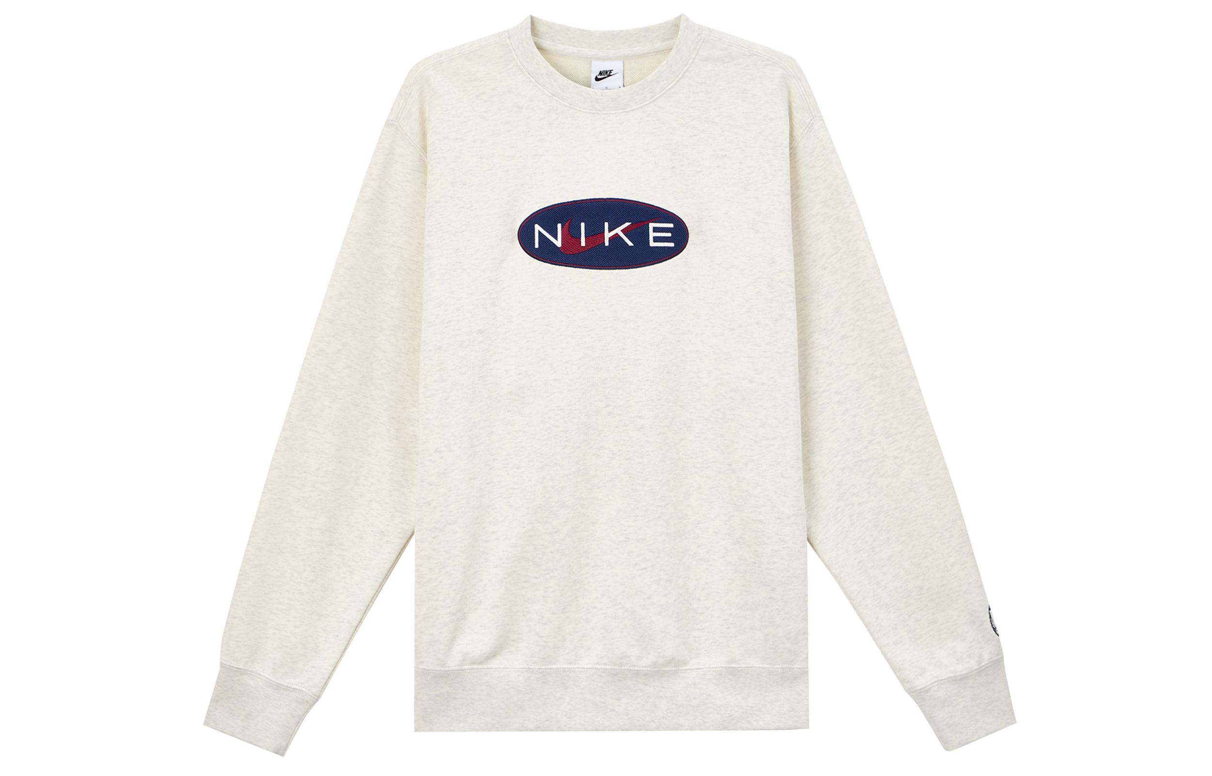 Nike Sweatshirts Men s White Crew Neck Moderate Regular FZ4729-141 L
