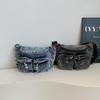 Single Denim Shoulder Crossbody Bag With Large Capacity For Daily Commuting