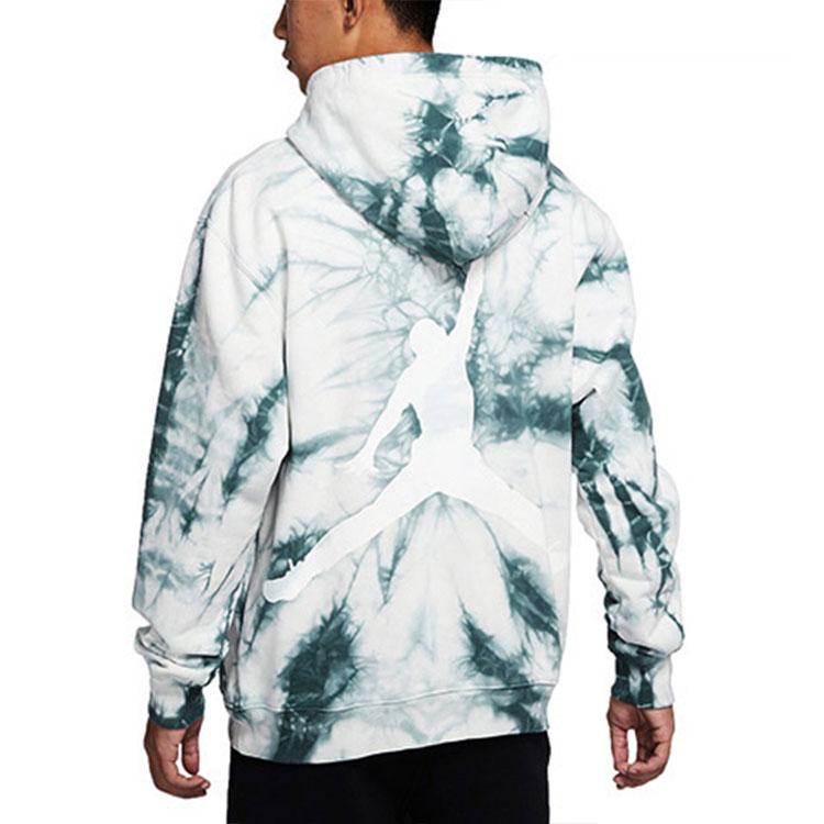 Air Jordan Tie-Dye Sport Hoodie With Large Back Logo Men Tops Green DR2647-133