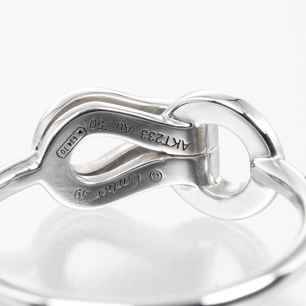 Cartier Agraph Ring K18 White Gold/diamond #4.9(US Size) 2.5g Women Used