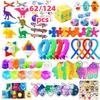 62/124 Stück Partygeschenke für Kinder, Fidget Spielzeug Großhandel, Geburtstagsgeschenke Spielzeug, Weihnachtsstrumpf Füller, Preise Schatzkiste Spielzeug