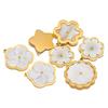 3pcs Stainless Steel Flowers Flat White Shell Charms for DIY Women Jewelry Necklace Findings Earrings Pendant Making Supplies