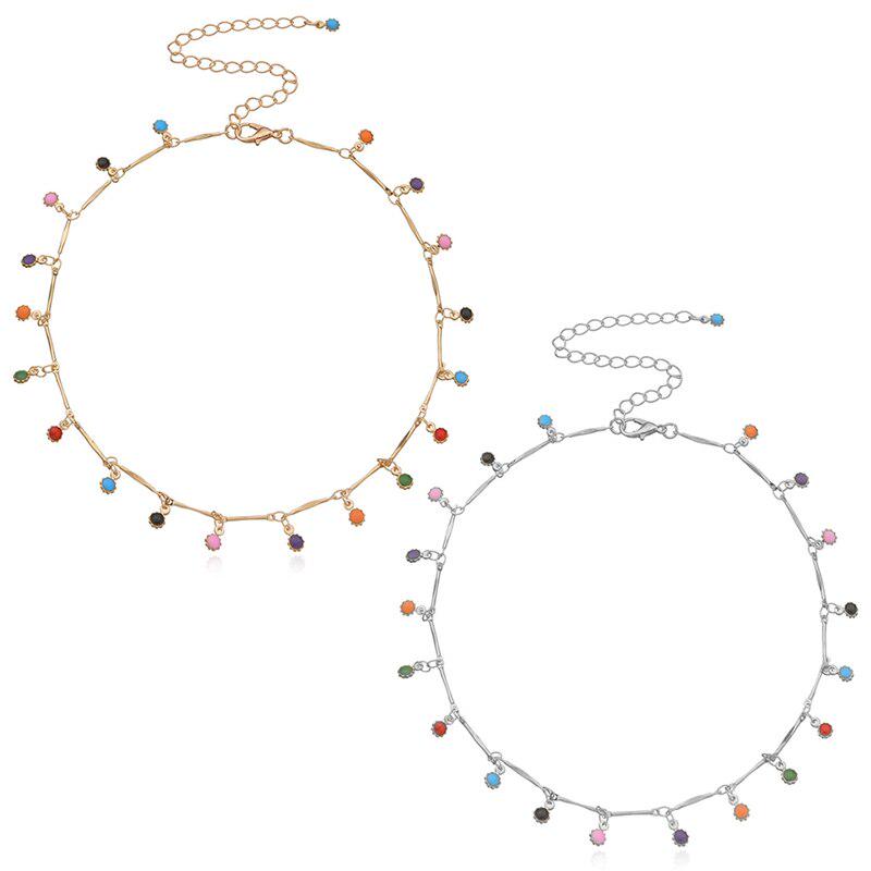 Sunflower Handmade Trend Simple Women's Necklace Colorful Candy Balls