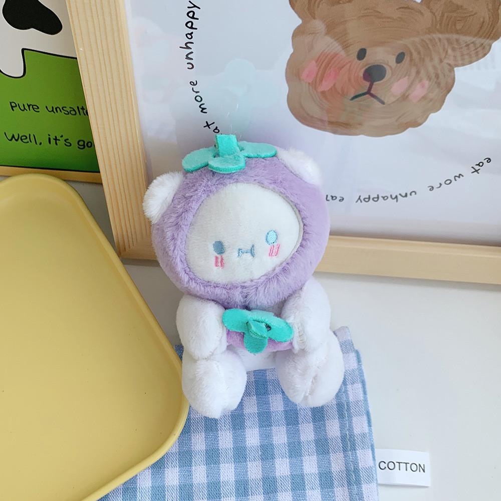 Soft And Huggable Plush Keychain Bears Sweet Fruit-themed Mini Stuffed Animals For Kids And Adults