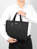 Business Briefcase Polyester Water-resistant Men's Business Light Handbag Large Capacity Computer Bag Casual Crossbody Bag
