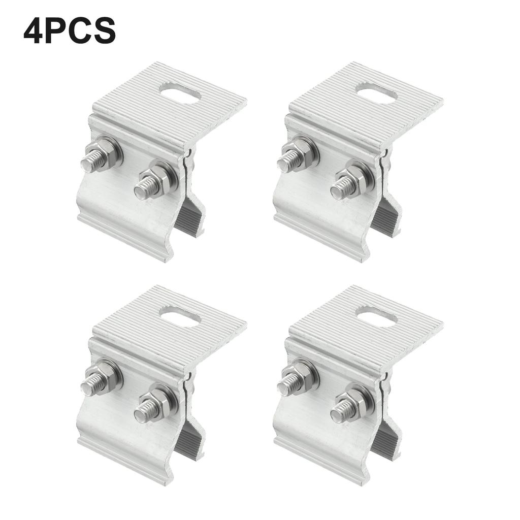 Mounting Bracket Solar Panel Stainless Steel Anodizing Fixing Clamp Mounting Bracket Sliver And Boat For Roof Clear Mill Finish