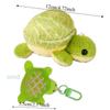 Cartoon Plush Turtle Key Ring Vegetable Texture Green Turtle Doll Key Ring  Bag Pendant