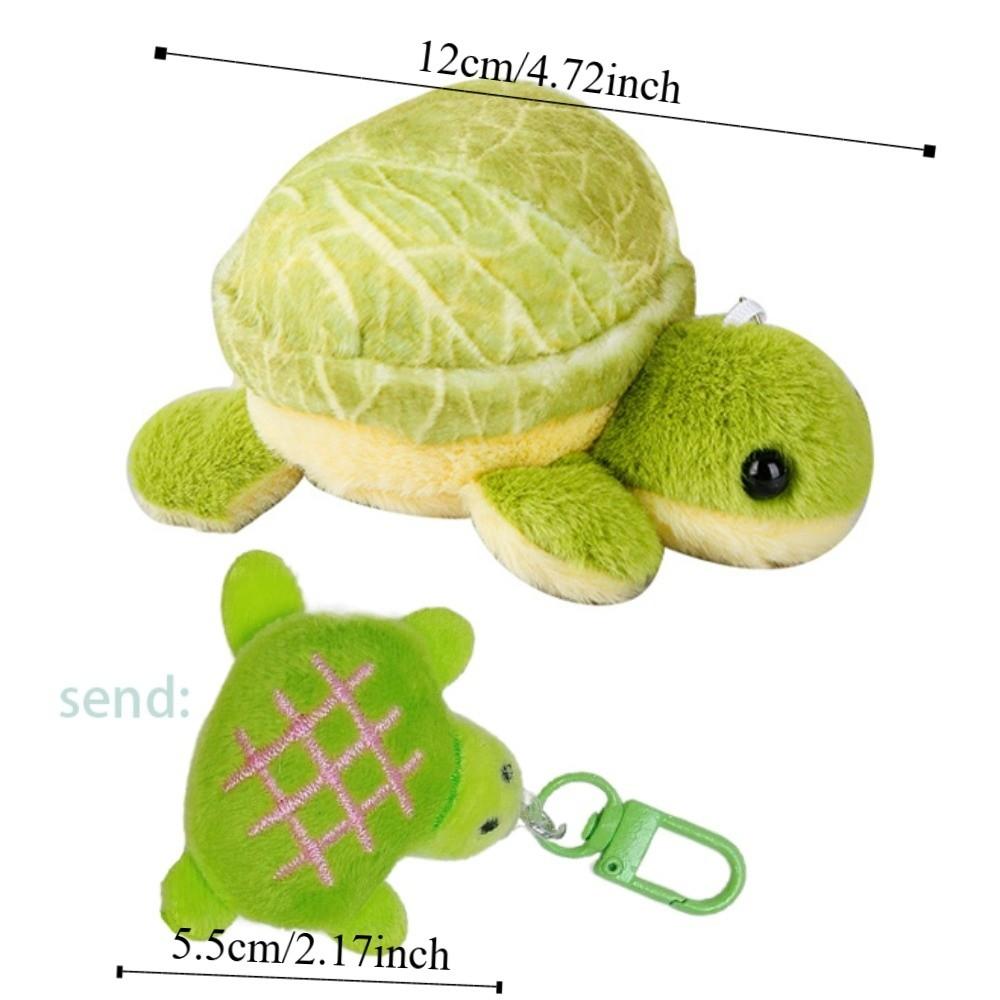 Cartoon Plush Turtle Key Ring Vegetable Texture Green Turtle Doll Key Ring  Bag Pendant