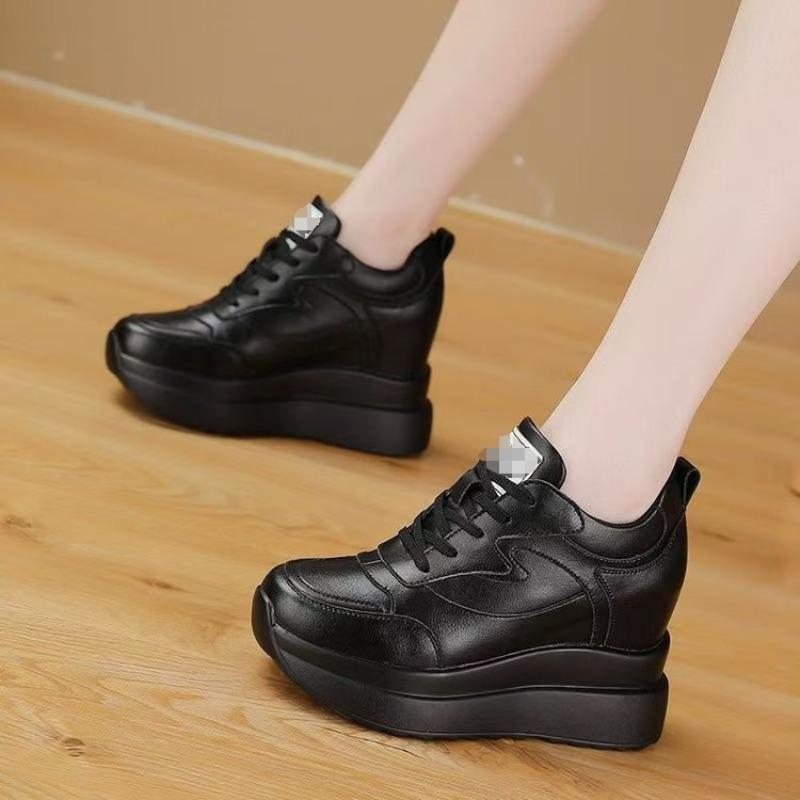 

Little white shoes women s cm thick soles increase in height autumn new fashion muffin small people are not tired feet single shoes 39