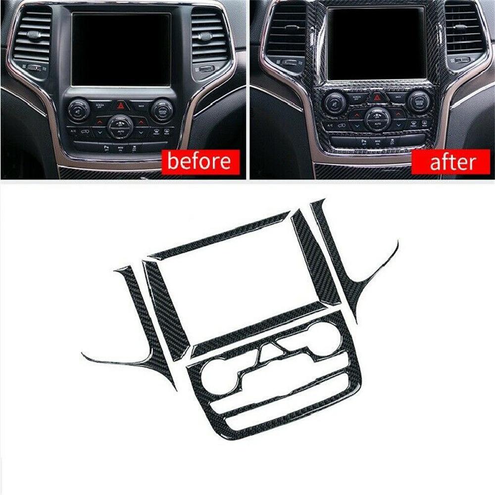 For 2014-2018 Jeep Grand Cherokee Carbon Fiber GPS Navigation Panel Trim Sticker