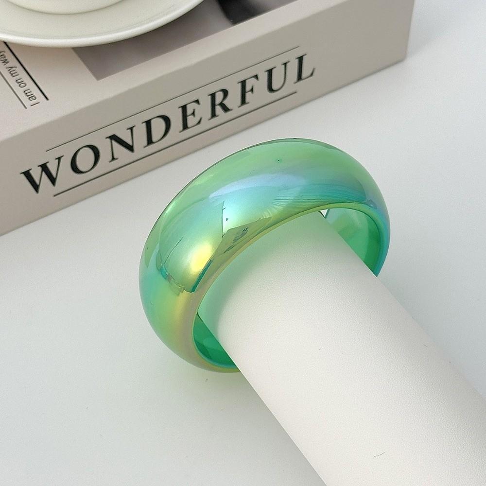 Transparent Colorful Resin Bangles Punk Hip Hop Chunky Bangles New Laser Bracelets Women Jewelry