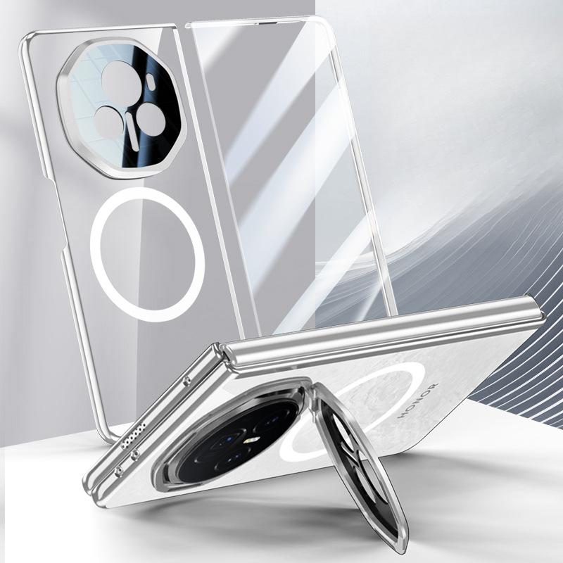 It Is Suitable for The HONOR Magic V3 Phone Case Stand, Featuring A Magnetic Transparent Full-case Shockproof, Simple and High-end Casing