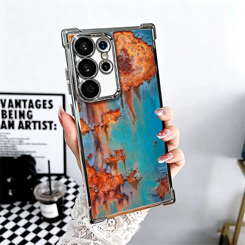

Vintage Industrial Style Rusty Pattern Soft Phone Case For Samsung Galaxy S26 Ultra S25 Edge S24 FE S23 Plus S22 S21 + S20 Plati Samsung S26 Edge