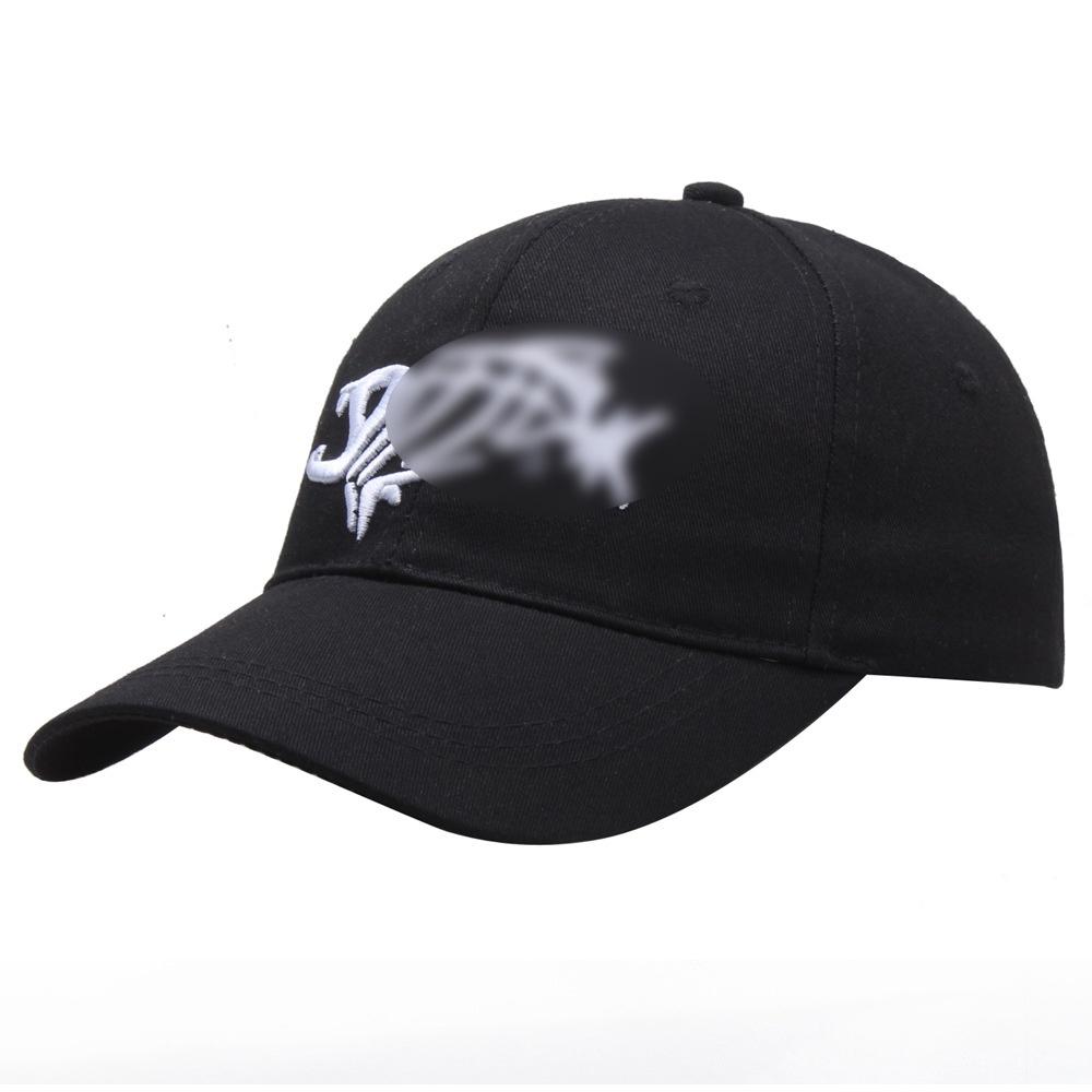 Trendy Embroidered Baseball Hat Available In Black With White Or Black With Logo Beige