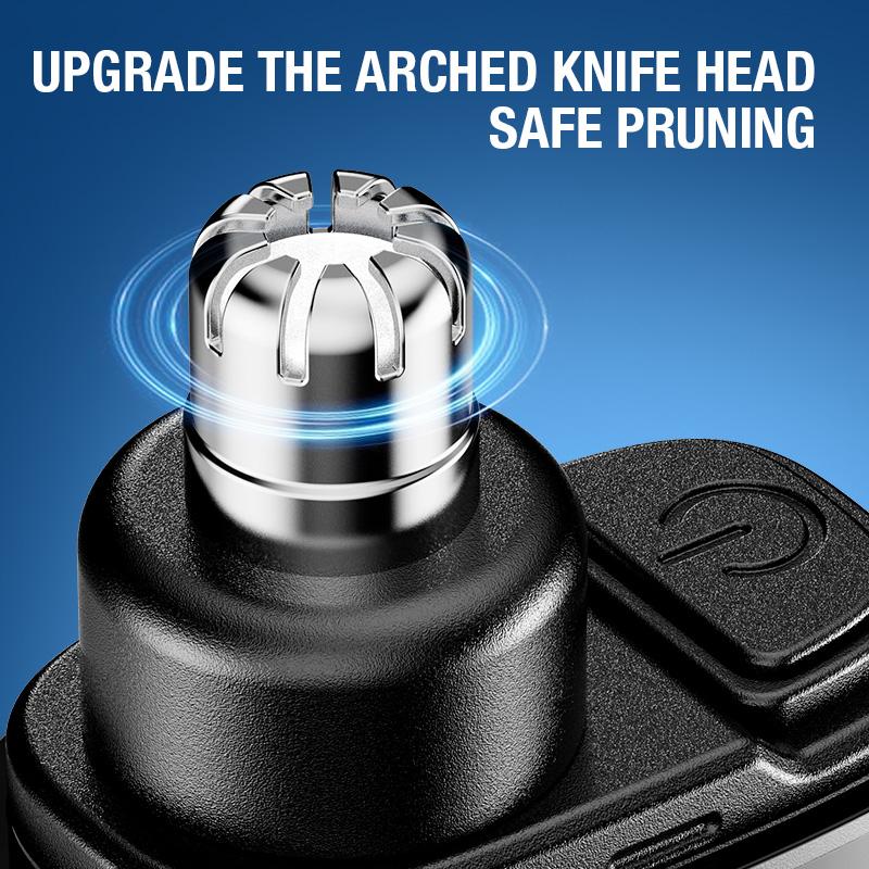 Portable Mini LED Display Nasal Hair Trimmer with Type-C Charging Versatile Compact Personal Grooming Tool