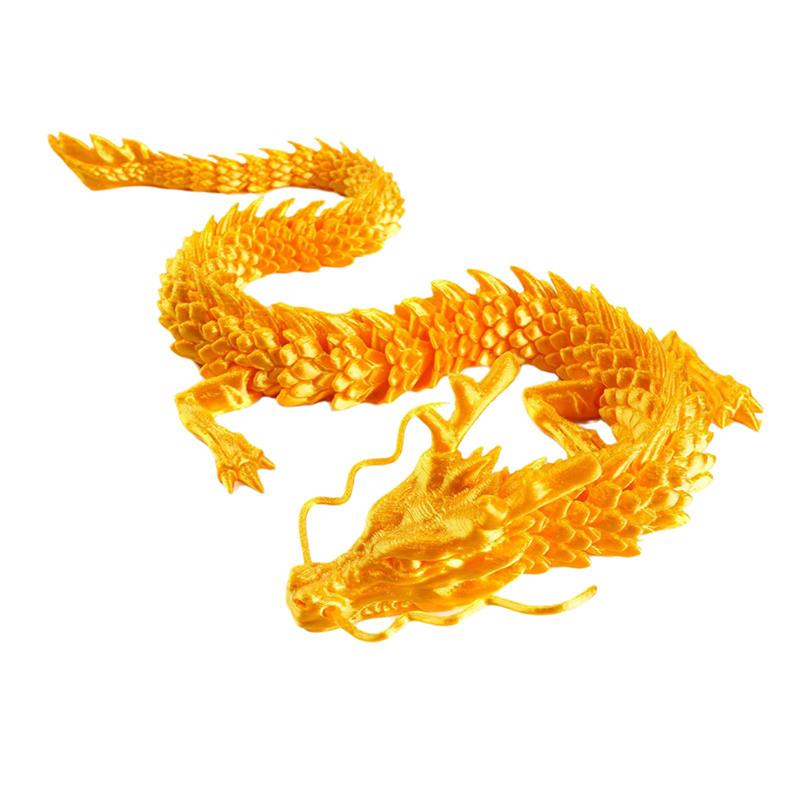 3D Printed Articulated Dragon Fish Tank Landscaping Chinese Long Flexible Ornament Toy Model Home Office Decoration Kids Gifts