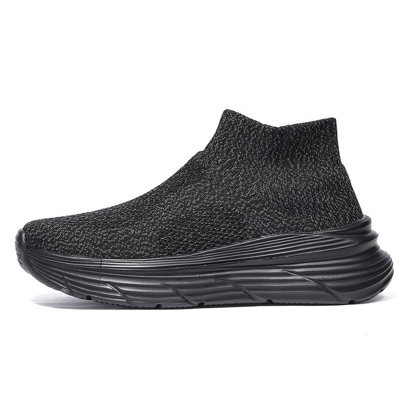 2024 autumn couple socks shoes high-top foot-fitting fly-woven sports shoes men's and women's platform casual shoes are hot-selling