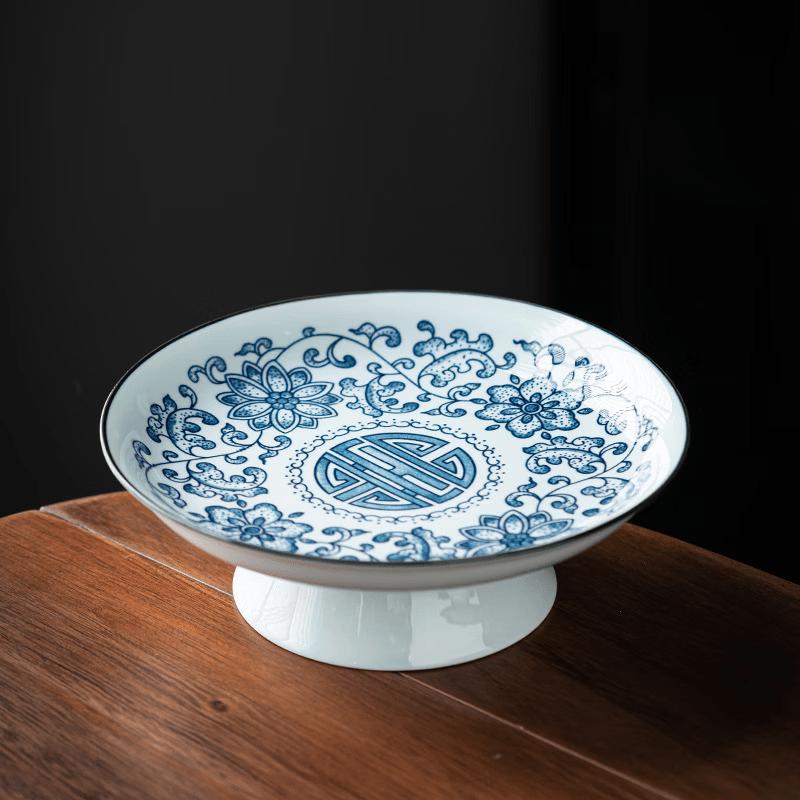 Ceramic High-Footed Fruit & Snack Plate