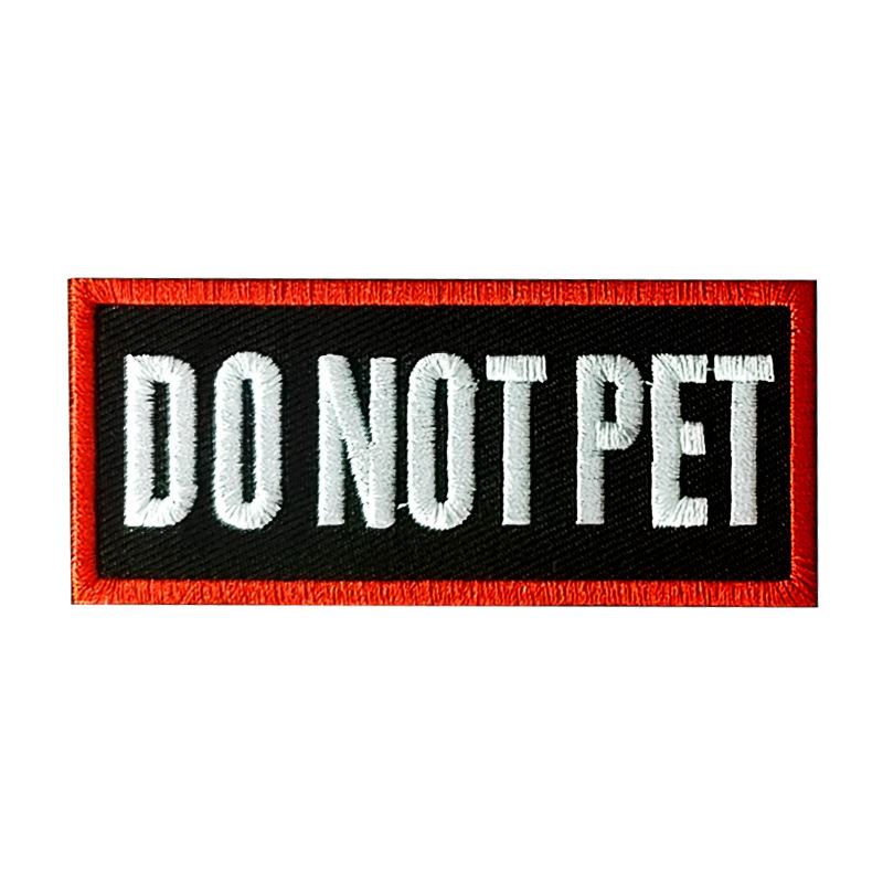 Pet Velcro Carrier Letter Embroidery Conspicuous Notice Badge Dog Supplies Decor