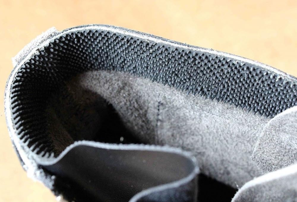 Tsubaki Model Safety Velor Zipper Mid Length CHS29 JIS Made In Gray Shoes, Lace-up, Included, Standard, Japan, 25.0cm