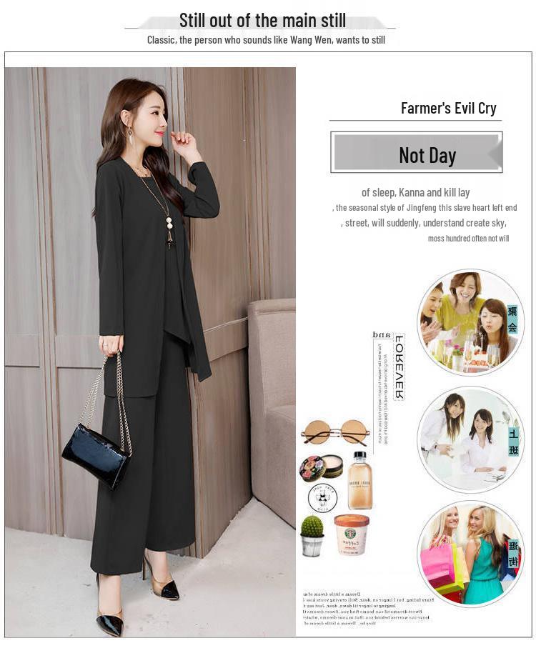 Auf Lager 2025 Herbst/Winter Elegantes Damen-Schlankheits-Dreiteiler in Übergröße