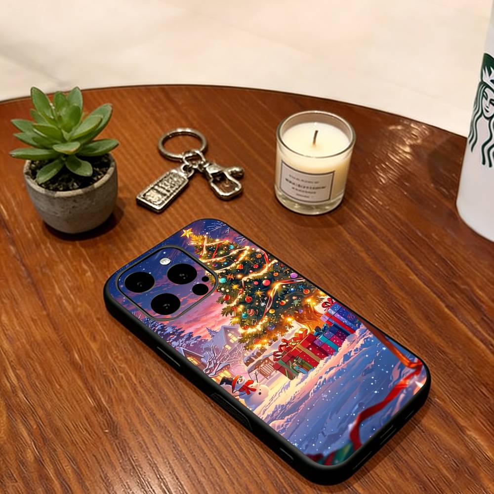

Christmas Carnival Phone Case For iPhone 17,16,15,14,13,12,11 Plus,Pro Max,XS,Soft Silicone Black Cover iPhone14Pro