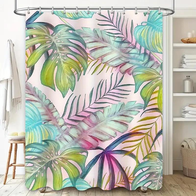 Pug Shower Curtain Dog Bathroom Decor Rustic Tree Design Personalized Home Decoration Waterproof Fabric Customizable Size Made i