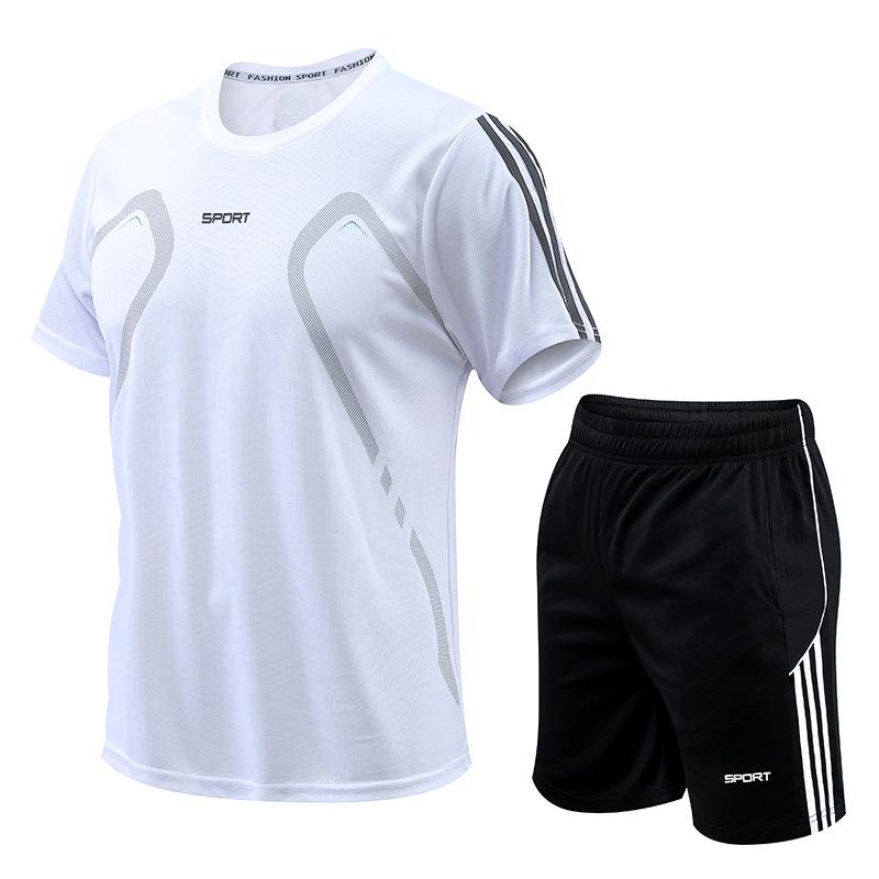 Herr Snabbtorkande Lös Passform Kortärmad Löpar T-shirt - Plus Size Casual Sportkläder