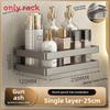 Bathroom Wall Mount Storage Rack With Steel Surface For Household Organization