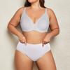 Plus Size Lingerie Set for Women Big Size Wired Underwear Set Plain Unlined Thin Bra and Panty Set 85C-110D