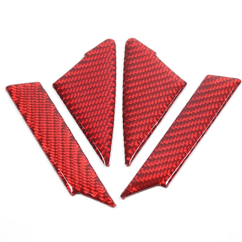 

Для Subaru Forester 2013 2014 2015 2016 2017 2018 мягкое углеродное волокно автомобильная треугольная крышка на передней стойке автомобиля наклейка красный